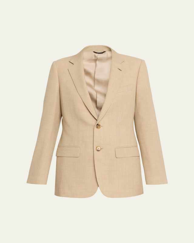 International Virgin Wool Single-Breasted Blazer